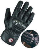 Motorcycle Motorbike Leather Gloves Winter Thermal Waterproof CE Protectors Bike