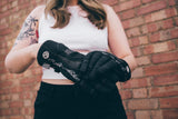 Womens Leather Motorcycle Warm Gloves Ladies Black Motorbike Waterproof Biker