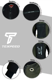 Kevlar Black Cotton Motorcycle Hoodie