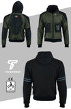 Kevlar Black Cotton Motorcycle Hoodie