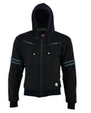 Kevlar Black Cotton Motorcycle Hoodie