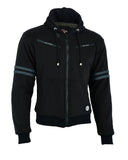 Kevlar Black Cotton Motorcycle Hoodie