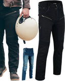 Aramid Lined Zipped Armoured Motorcycle Jeans