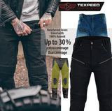 Aramid Lined Zipped Armoured Motorcycle Jeans