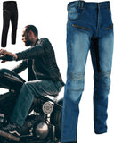Aramid Lined Zipped Armoured Motorcycle Jeans