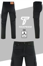 Motorbike Motorcycle Cargo Jeans Trousers Aramid Protective With CE Biker Armour