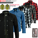 Kevlar Lined Armoured Motorcycle Shirt Jacket