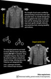 Kevlar White Check Motorcycle Shirt