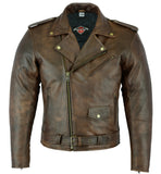 Vintage Brando Brown Leather Motorcycle Jacket
