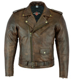 Vintage Brando Brown Leather Motorcycle Jacket