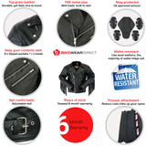 Tasselled Chopper Black Leather Motorcycle Jacket