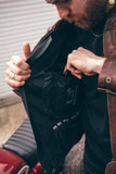 Diamond Stitched Brown Leather Motorcycle Jacket
