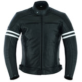 Café Racer Black Leather Motorcycle Jacket