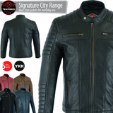 Signature City Casual Black Leather Jacket