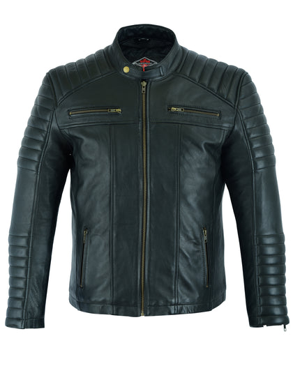 Signature City Casual Black Leather Jacket | Texpeed