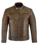 Casual Soft Leather Biker Style Jacket