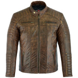 Casual Soft Leather Biker Style Jacket
