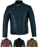 Casual Soft Leather Biker Style Jacket