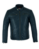 Casual Soft Leather Biker Style Jacket