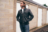 Casual Black Leather Zipped Shirt