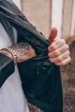 Casual Black Leather Zipped Shirt