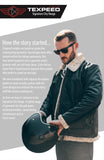 Aviator Pilot Casual Leather Beige Fur Jacket
