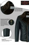 Aviator Pilot Casual Leather Brown Fur Jacket