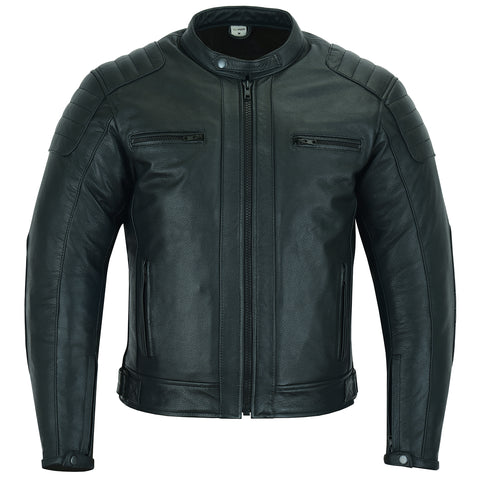 Touring Black Leather Motorcycle Jacket