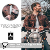 Touring Brown Leather Motorcycle Jacket