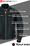Two Tone Black Leather Motorcycle Jacket