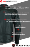 Twin Zipped Black Leather Motorcycle Jacket