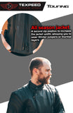 Twin Zipped Black Leather Motorcycle Jacket
