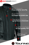 Twin Zipped Black Leather Motorcycle Jacket
