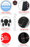 Twin Zipped Black Leather Motorcycle Jacket