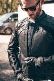 Racing Inspired Leather Motorcycle Jacket