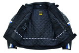 Racing Blue Leather Motorcycle Jacket