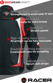 Racing Red Leather Motorcycle Jacket | Texpeed