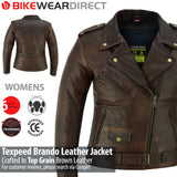 Brando Brown Leather Motorcycle Jacket