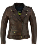 Brando Brown Leather Motorcycle Jacket