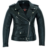 Brando Black Leather Motorcycle Jacket