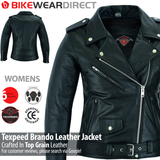 Brando Black Leather Motorcycle Jacket
