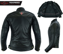 Womens Sturgis Black Leather Motorcycle Jacket | Texpeed