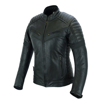 Womens Sturgis Black Leather Motorcycle Jacket | Texpeed