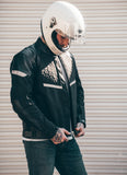 Waterproof Black Leather Motorcycle Jacket
