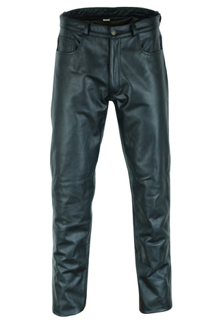 Casual Black Leather Trousers