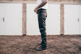 Casual Black Leather Trousers