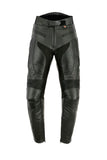 RS Black Leather Motorcycle Trousers