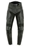 RS Black Leather Motorcycle Trousers