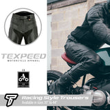 RS Black Leather Motorcycle Trousers