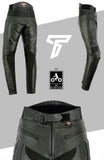 RS Black Leather Motorcycle Trousers